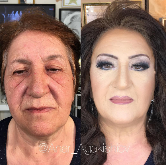 Estilista rejuvenece a las mujeres con maquillaje