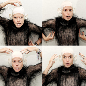 La reina de Halloween, Heidi Klum, se ha vestido de mono este año