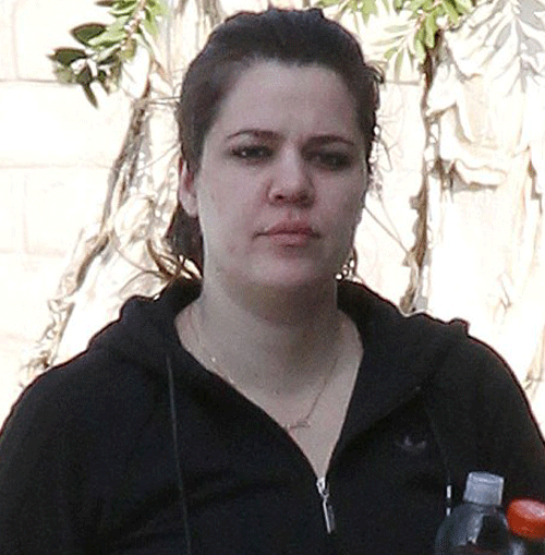 El terror: Khloe Kardashian sin maquillaje
