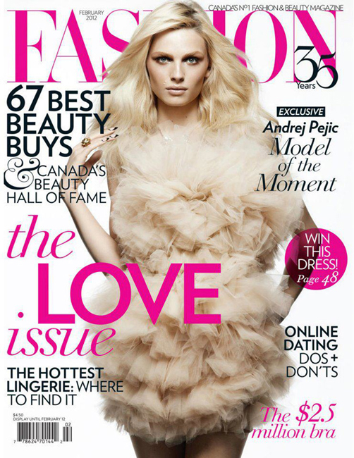 Nueva portada para el modelo masculino Andrej Pejic