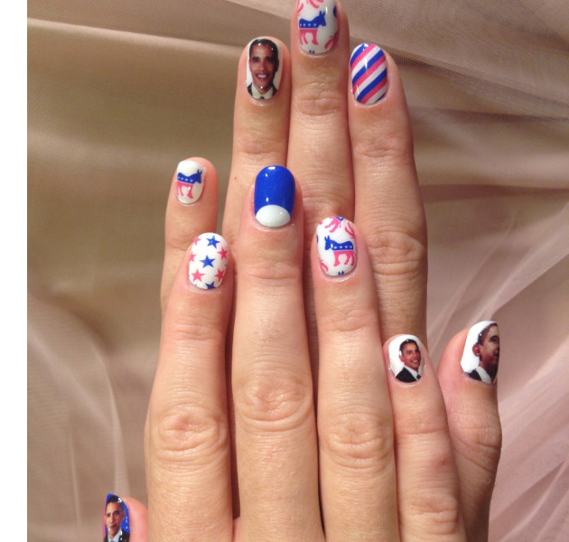 Katy Perry con manicura pro-Obama
