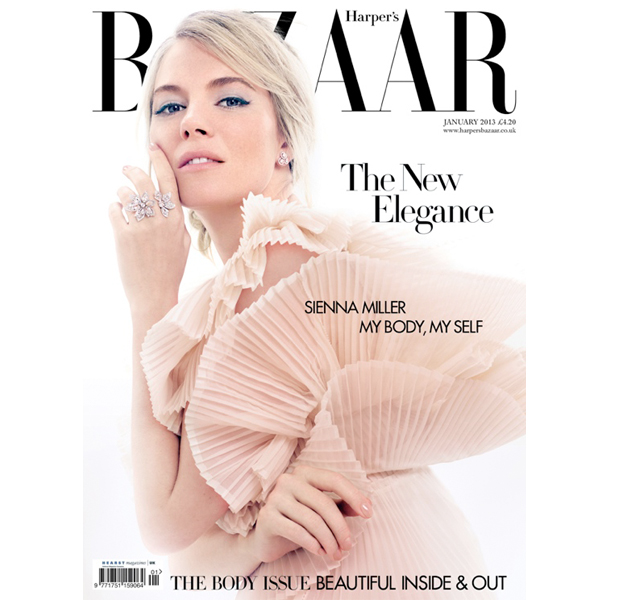 Sienna Miller, retro en Harper's Bazaar 