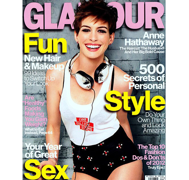 Anne Hathaway, híper moderna en Glamour 