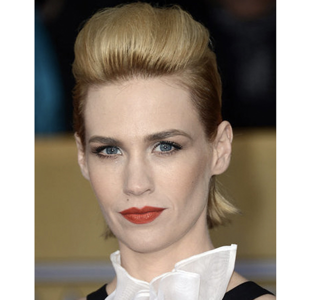 Peinado de alfombra roja para cabellos cortos: January Jones en los SAG 2013 