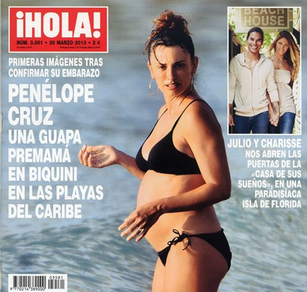 Penélope Cruz pillada en bikini durante su segundo embarazo 