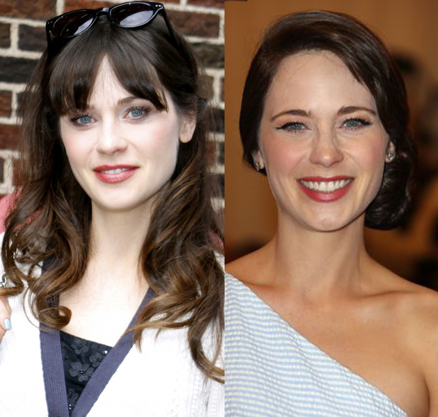 Una Zooey Deschanel irreconocible sin flequillo 