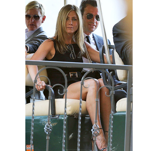 Jennifer Aniston va a la boda de Jimmy Kimmel 