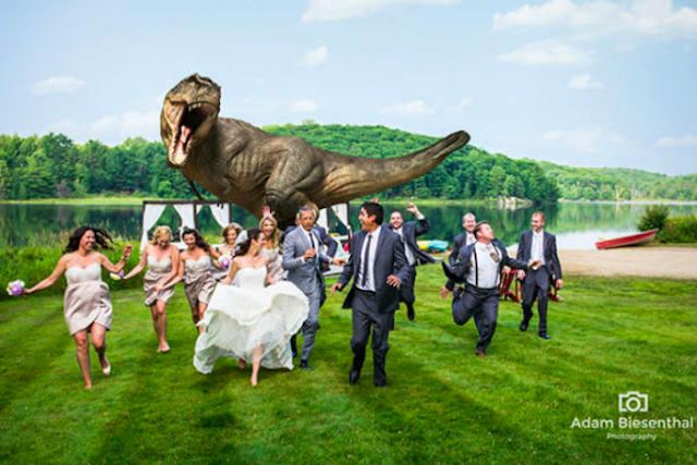 foto de boda parque jurásico