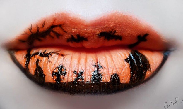 Lip art halloween