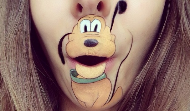 mouth art dibujos animados en labios 