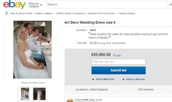 Vende su vestido de novia para pagar el divorcio y el anuncio da la vuelta al mundo
