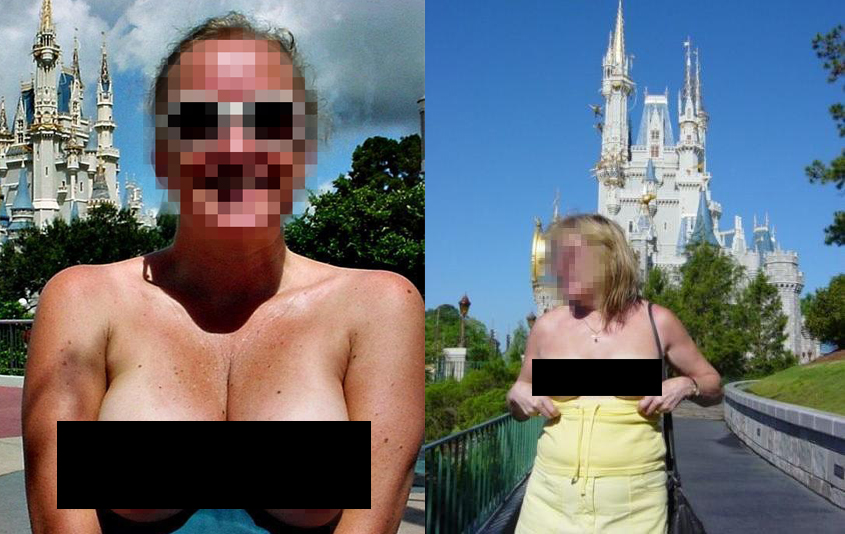 La moda viral de enseñar los pechos en Disneyland