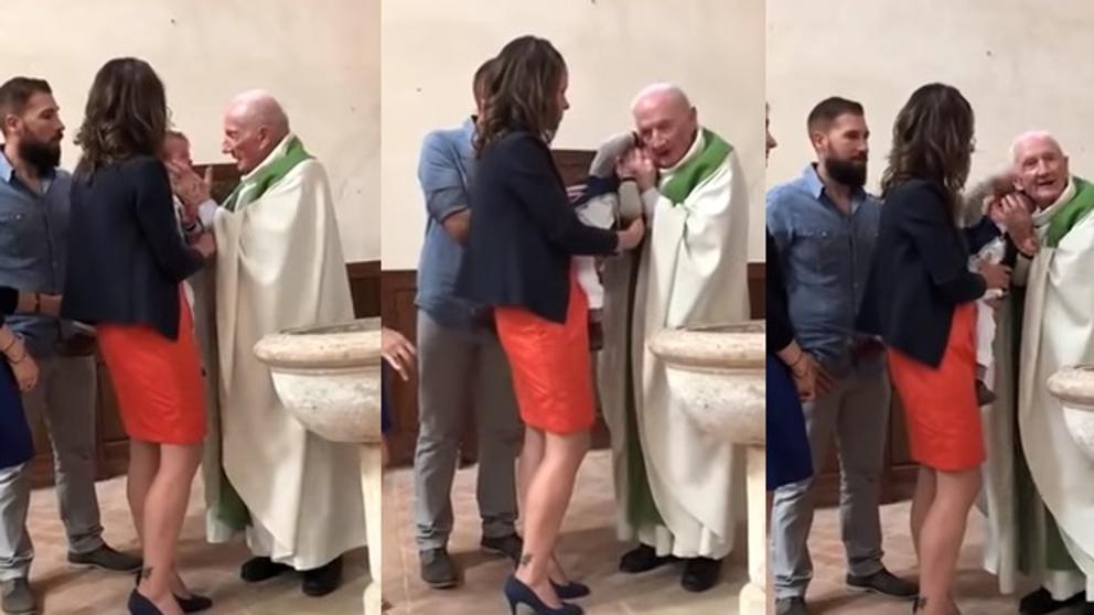 Un sacerdote francés es destituido por abofetear a un bebé en su bautizo