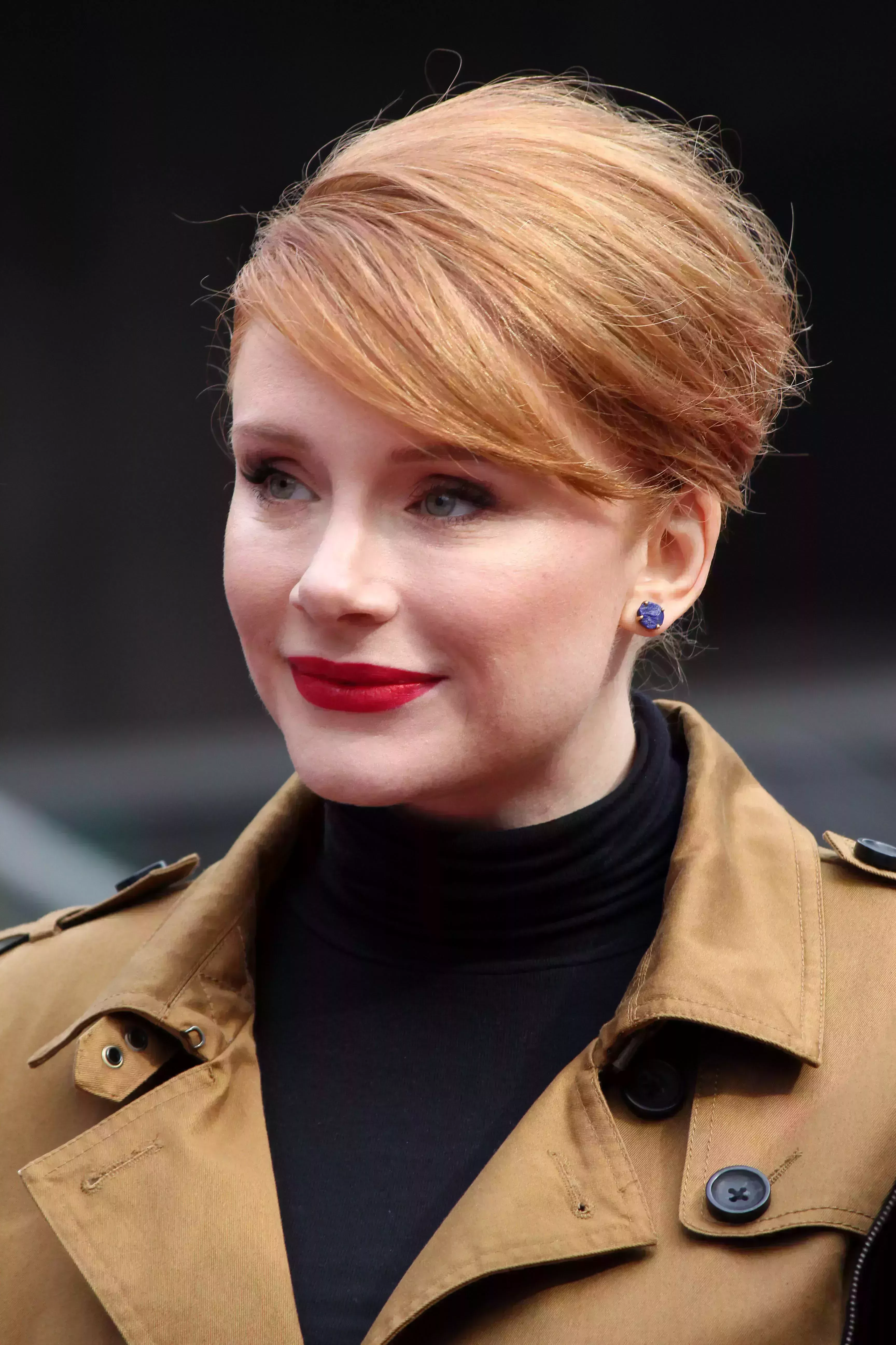 Bryce Dallas Howard’s French Twist With Side Bangs