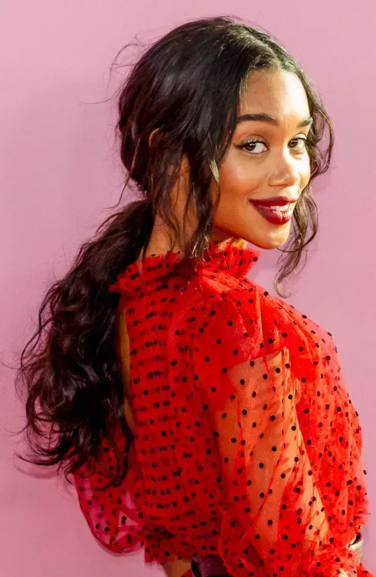 Laura Harrier’s Low Ponytail Hairstyle