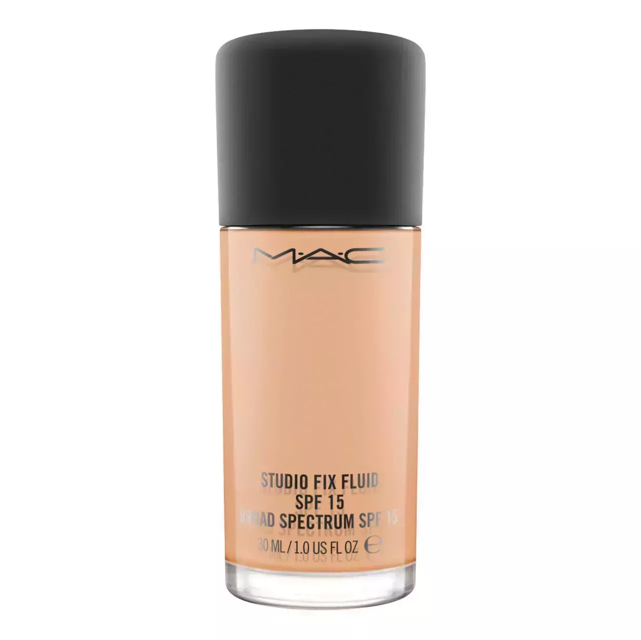 MAC Studio Fix Fluid Foundation in NW30 on white background