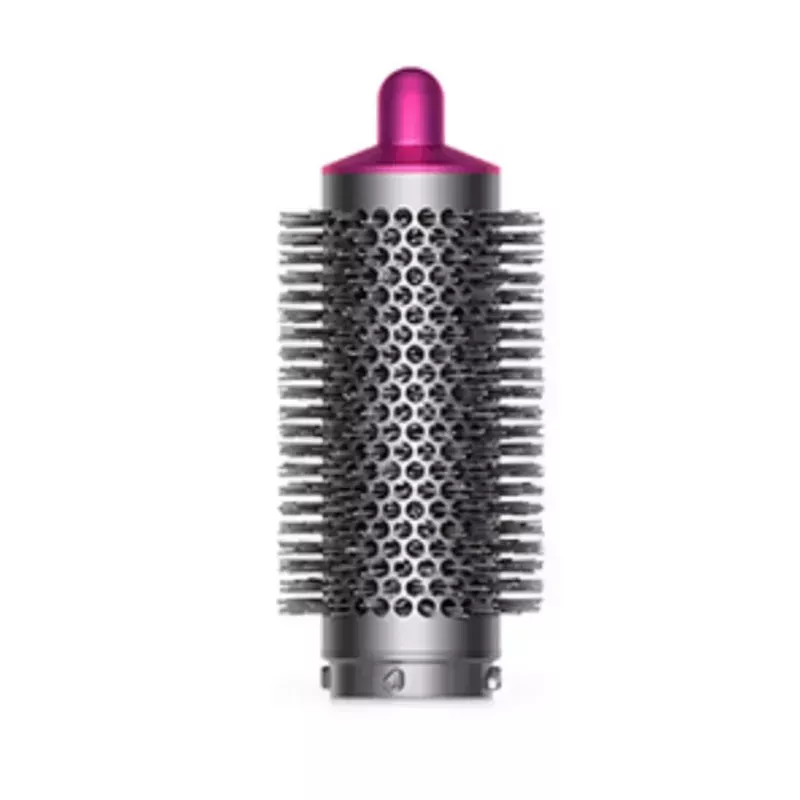 A photo of the grey Dyson Airwrap Round Volumizing Brush Attachment on a white background