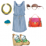 Look con vestido vaquero