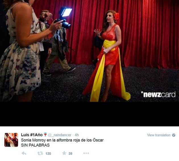 Sonia Monroy en la alfombra roja