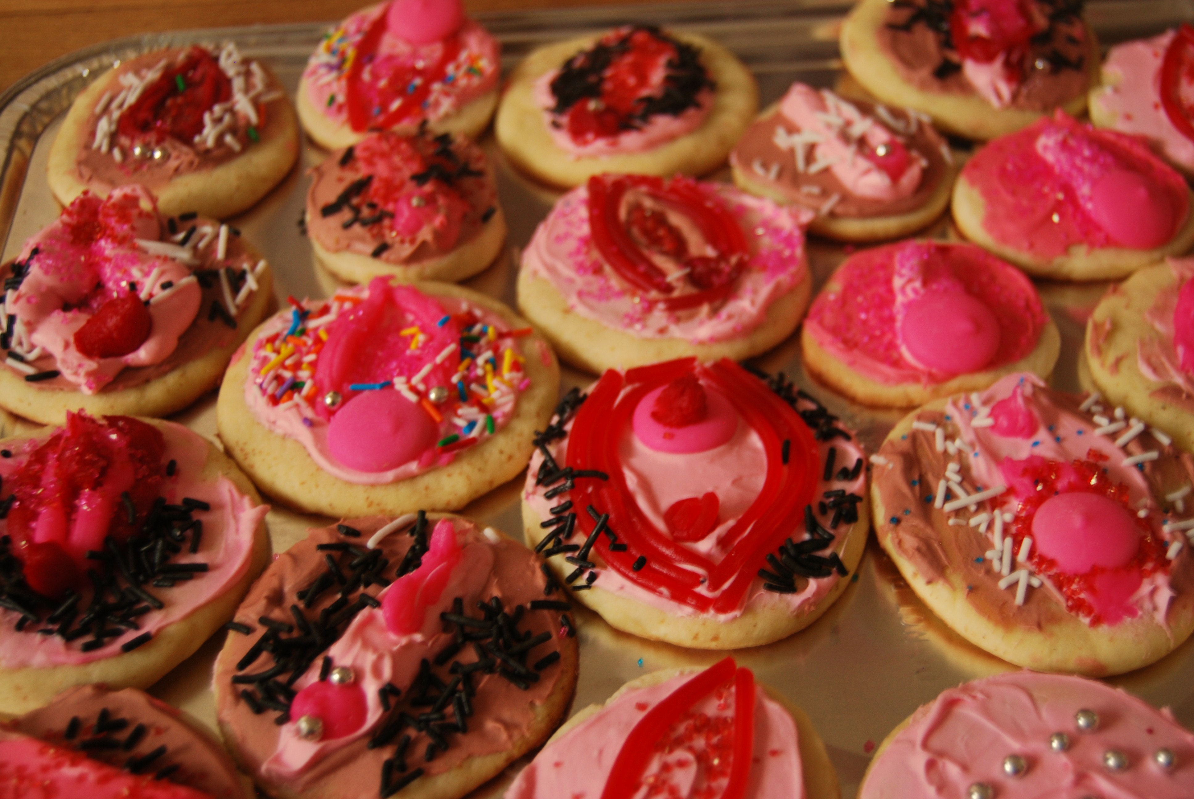 pasteles con forma de vagina