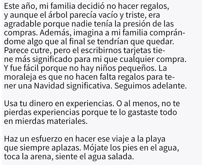 COnsejos de una chica de 27 años antes de morir 