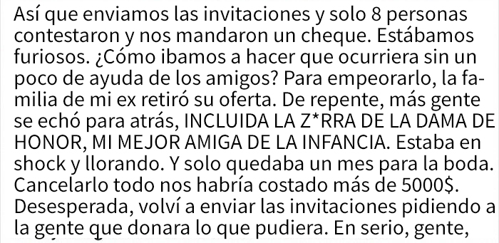 Historia viral de la novia que pidió 1.500 dólares a cada invitado