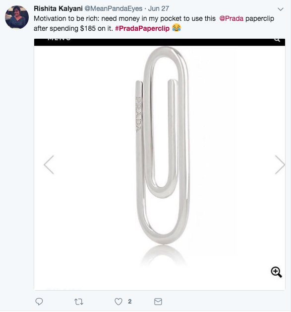 Comentarios en Twitter sobre el clip de Prada