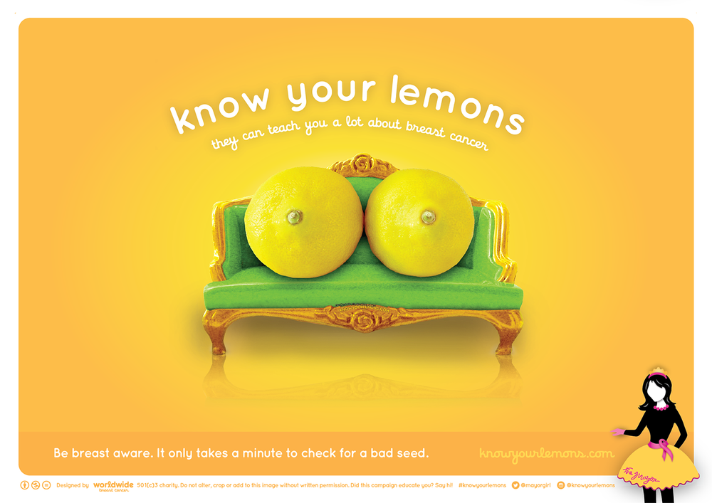 Campaña cáncer de mama con limones