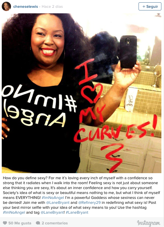 Campaña de Lane Bryant #ImNoAngel