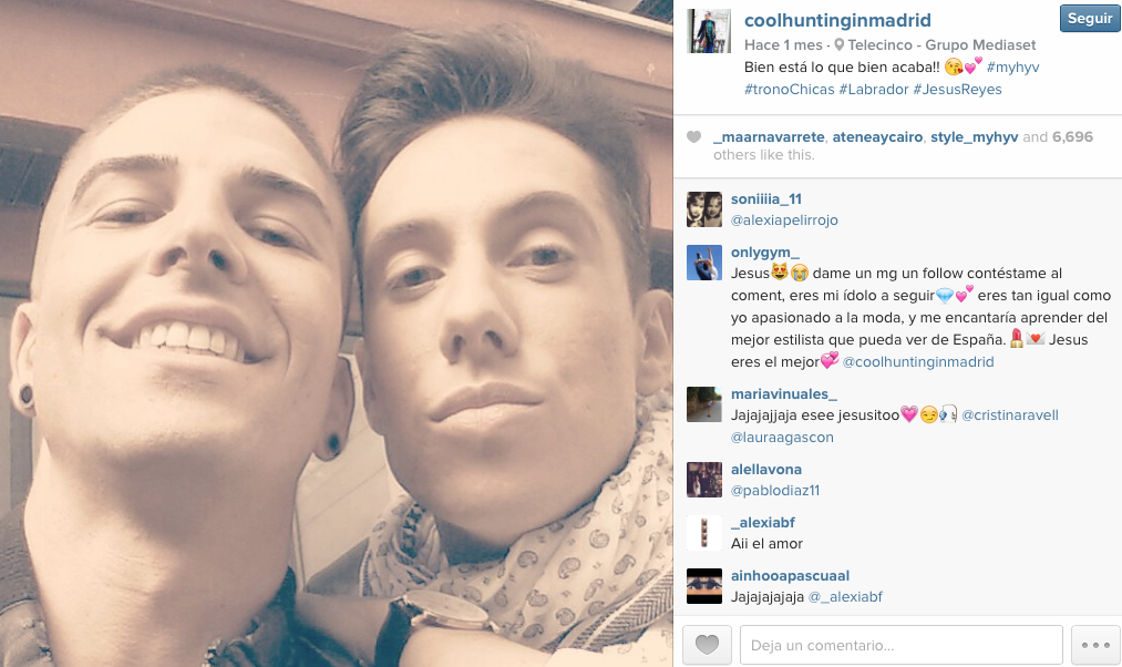 Jesús Reyes y Labrador juntos en Instagram