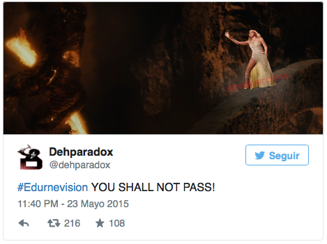 memes Edurne en Eurovisión