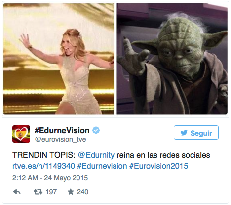 memes Edurne en Eurovisión
