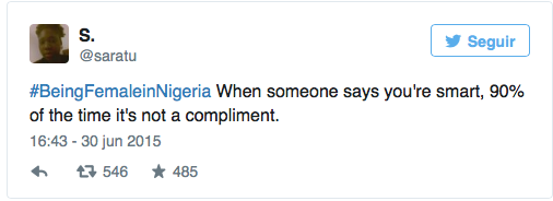 Tuits mujeres nigerianas contra el sexismo