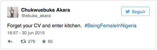 Tuits mujeres nigerianas contra el sexismo