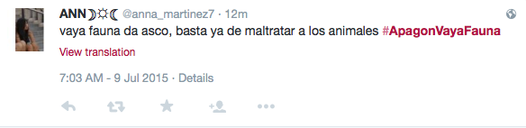 #ApagónVayaFauna, TT en Twitter
