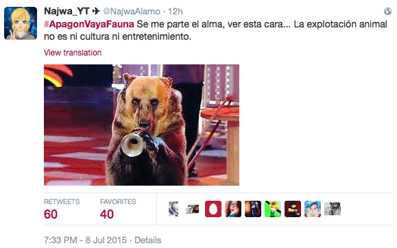 #ApagónVayaFauna, TT en Twitter