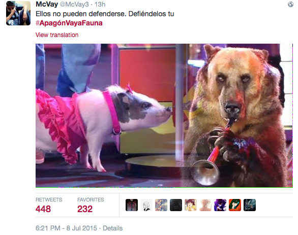 #ApagónVayaFauna, TT en Twitter