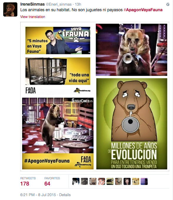 #ApagónVayaFauna, TT en Twitter