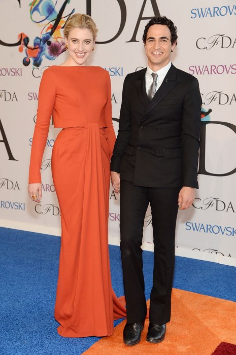 Greta Gerwig radiante en su vestido de Zac Posen