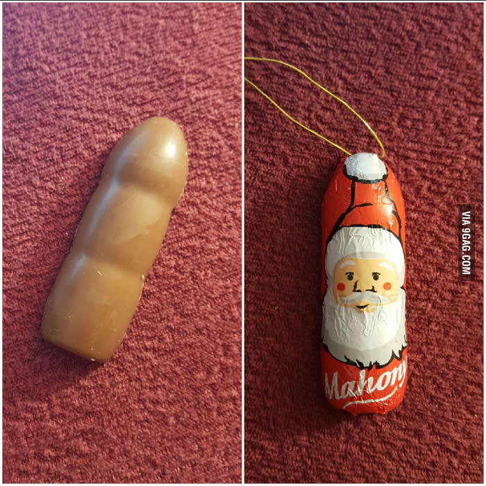 Chocolatinas de Papá Noel que parecen penes