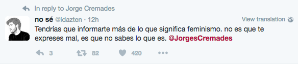 Tuits criticando a Jorge Cremades