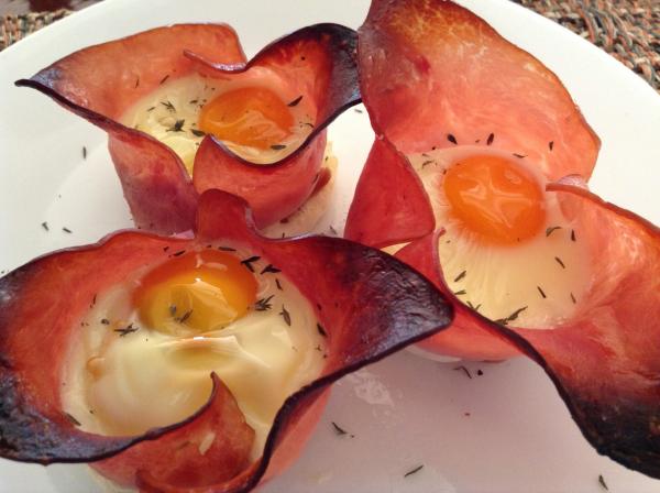 Cupcake de huevo y jamón