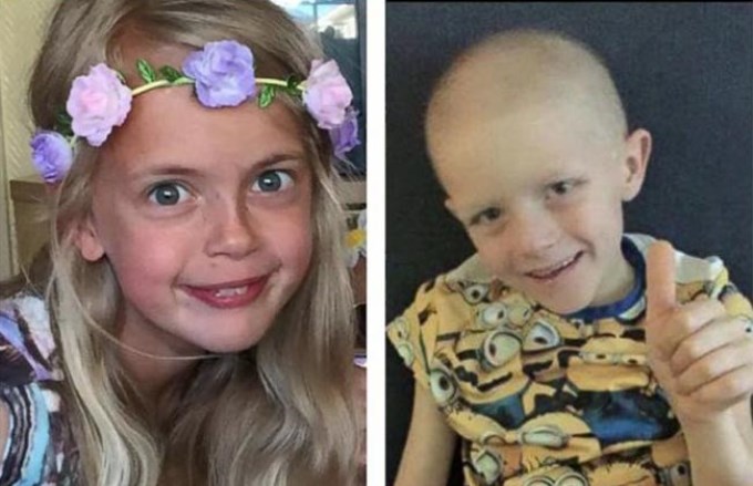 Niña dona su pelo a su novio con cáncer