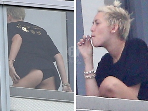 Miley Cyrus fumando marihuana