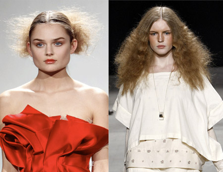 Look pelo encrespado Comme des Garçons