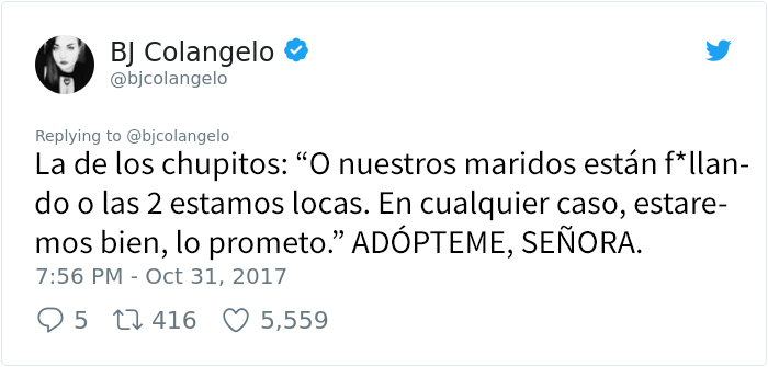 Historia en Twitter de dos mujeres 
