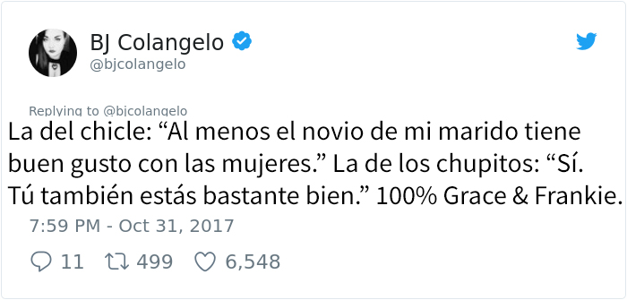 Historia en Twitter de dos mujeres 
