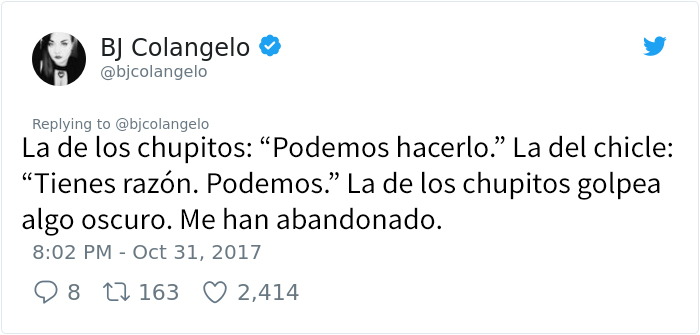 Historia en Twitter de dos mujeres 