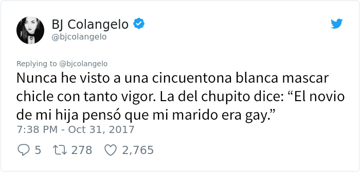Historia en Twitter de dos mujeres 
