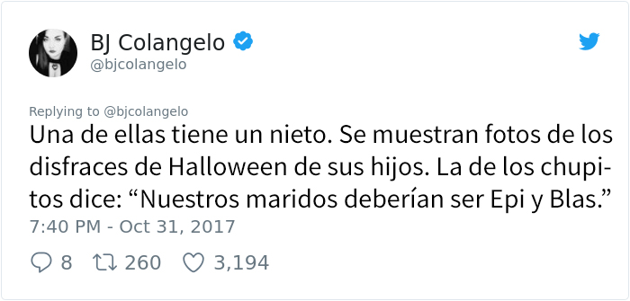 Historia en Twitter de dos mujeres 